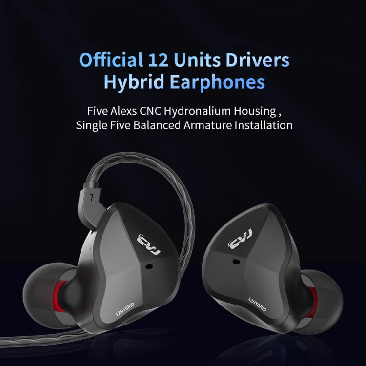 Écouteurs intra-auriculaires dynamiques filaires Hi-Fi CVJ-CSN à double circuit magnétique, avec ou sans micro